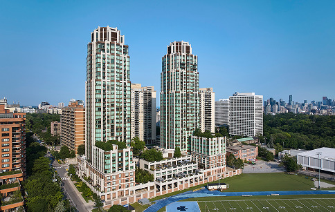 Exterior view of The Heathview towers.
